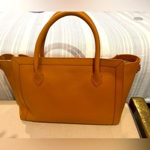 Mark & Graham Zoe Leather Work Tote, Camel